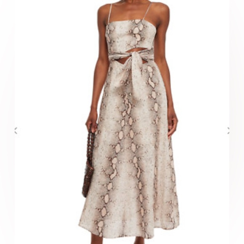 Zimmermann Snake Print Dress with Cutout
